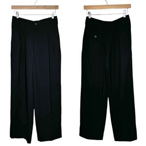 Issey Miyaki | Vintage High Waist Pleated Trousers Wool/Cupro Black Medium